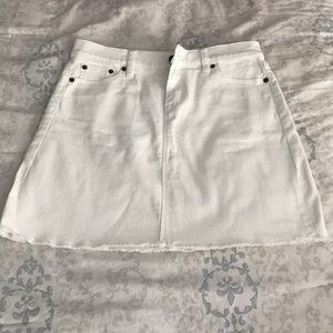White denim skirt